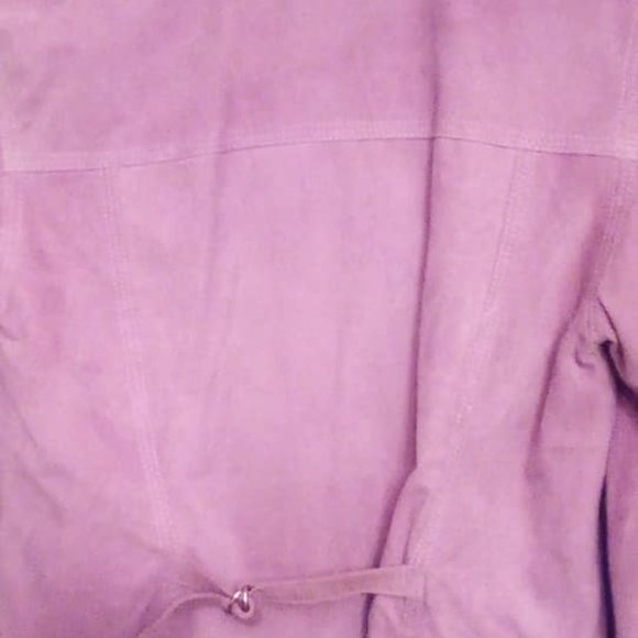 Goat Suede Dusty Lavender W/fox collar - Picture 3 of 5